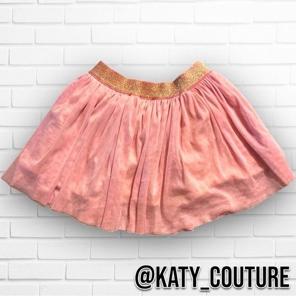 TOOBYDOO GIRLS BABY PINK AND GOLD TULLE SKIRT, SIZE 5Y, NWOT. - Picture 2 of 3